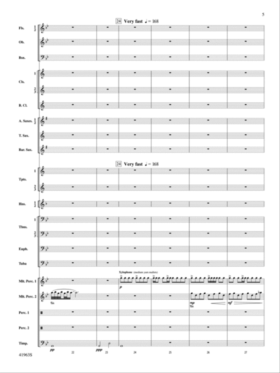 Sky Bound: Score Concert Band scores gallery preview page 5