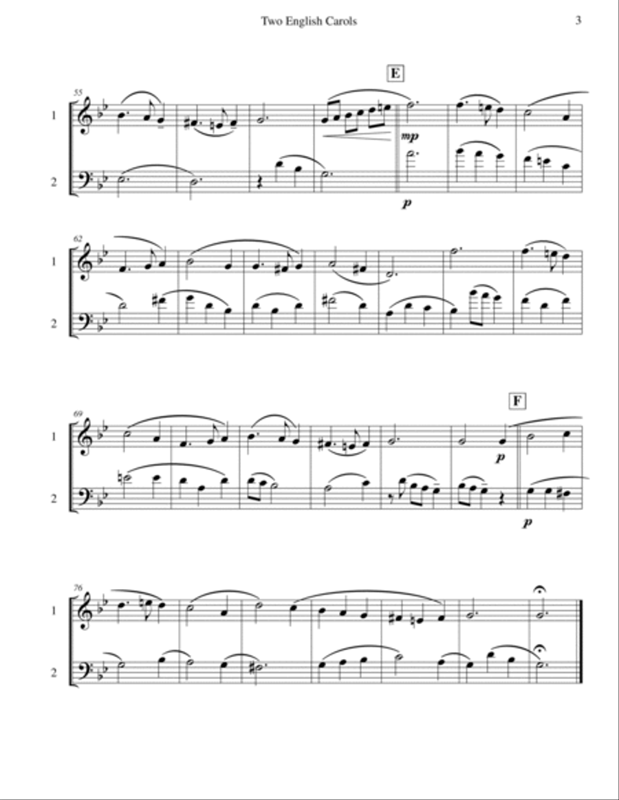 Two English Carols (Coventry Carol; What Child Is This?) - Mixed Duet Score and Parts scores gallery preview page 4