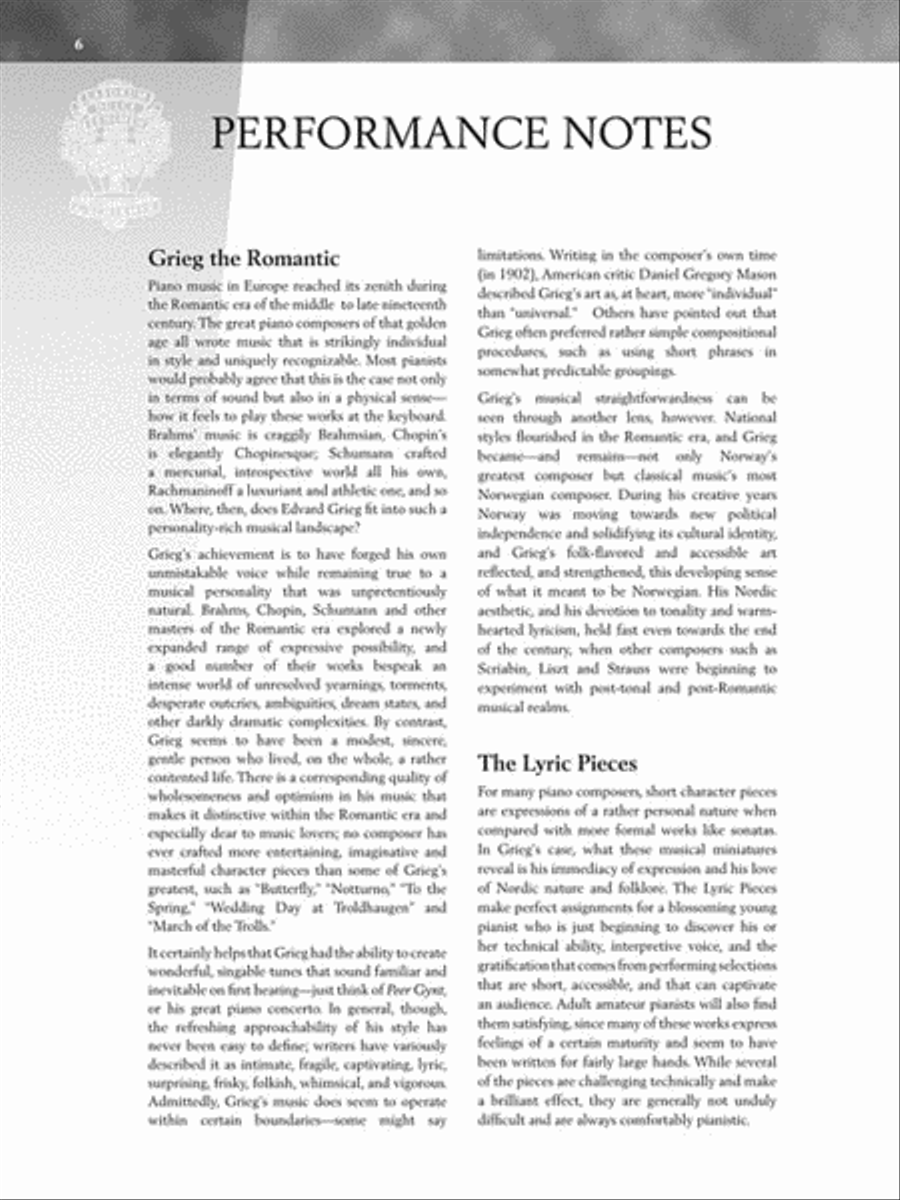Edvard Grieg – Selected Lyric Pieces Piano Solo scores gallery preview page 3
