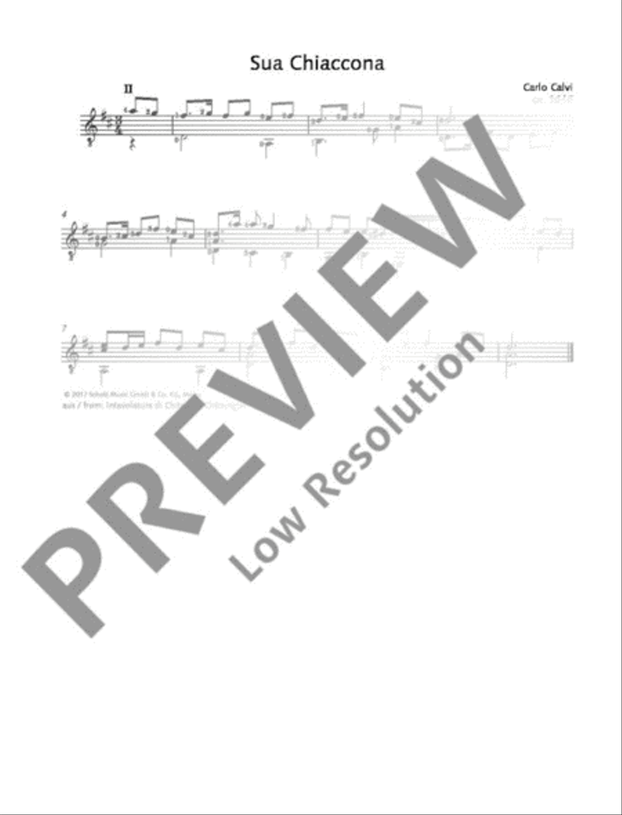 Sua Ciaccona Sua Ciaccona Guitar scores gallery preview page 2