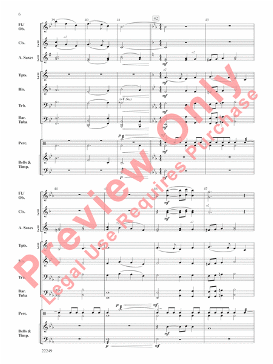 All Through the Silent Night Concert Band scores gallery preview page 7