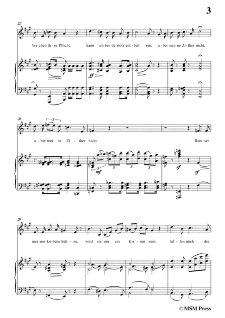 Schubert-Des Sängers Habe,in A Major,for Voice&Piano Voice scores gallery preview page 5