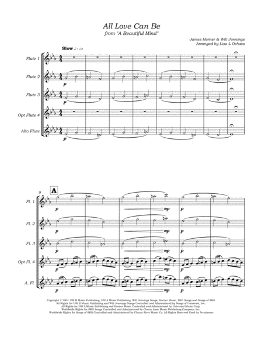 All Love Can Be All Love Can Be Flute Quartet scores gallery preview page 5