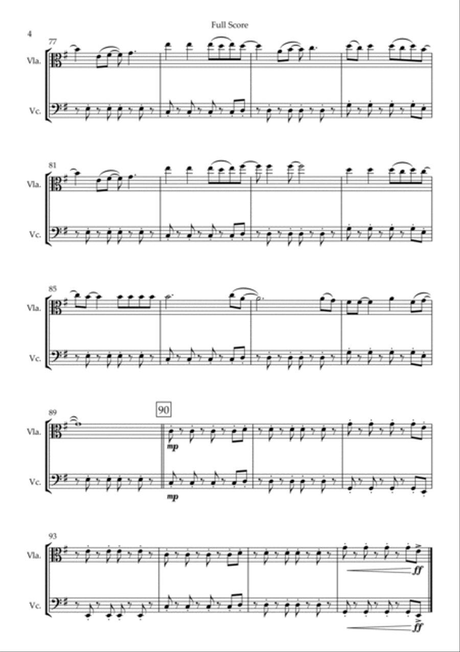 Viva La Vida String Duet scores gallery preview page 4