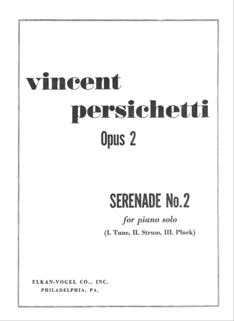 Serenade No. 2 Chamber Music scores gallery preview page 1