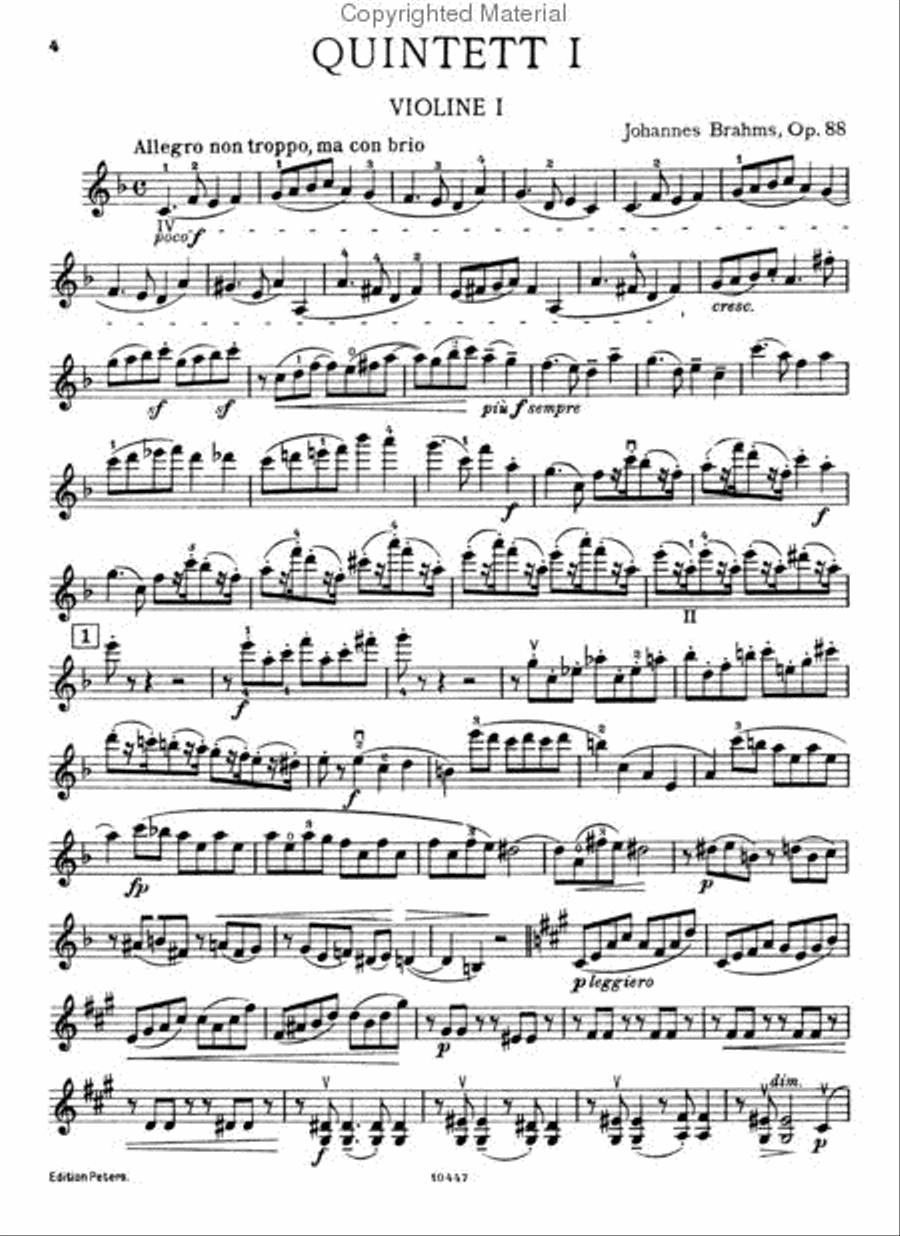 String Quintet No.1 String Quartet scores gallery preview page 3