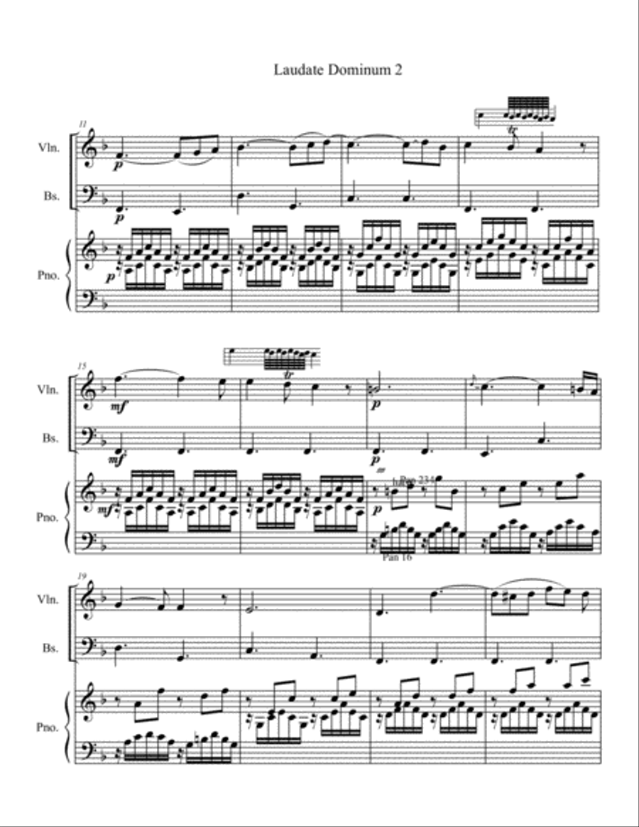 Vesperae solennes de confessore, K.339: V. Laudate Dominum String Orchestra scores gallery preview page 2