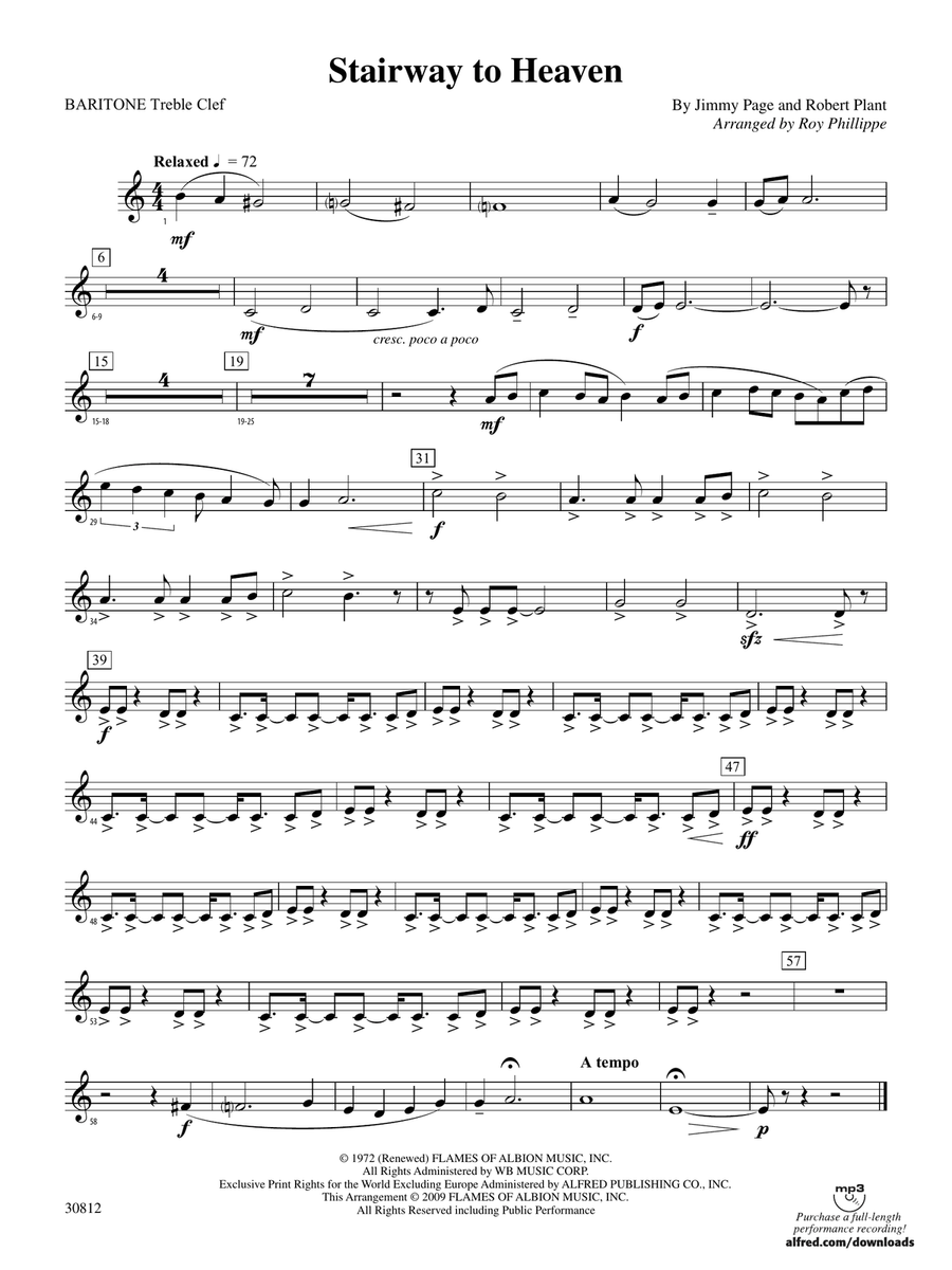 Stairway to Heaven: (World Part) Baritone T.C.