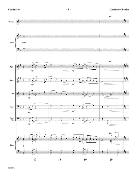 Canticle of Praise - Brass Score and Parts image number null
