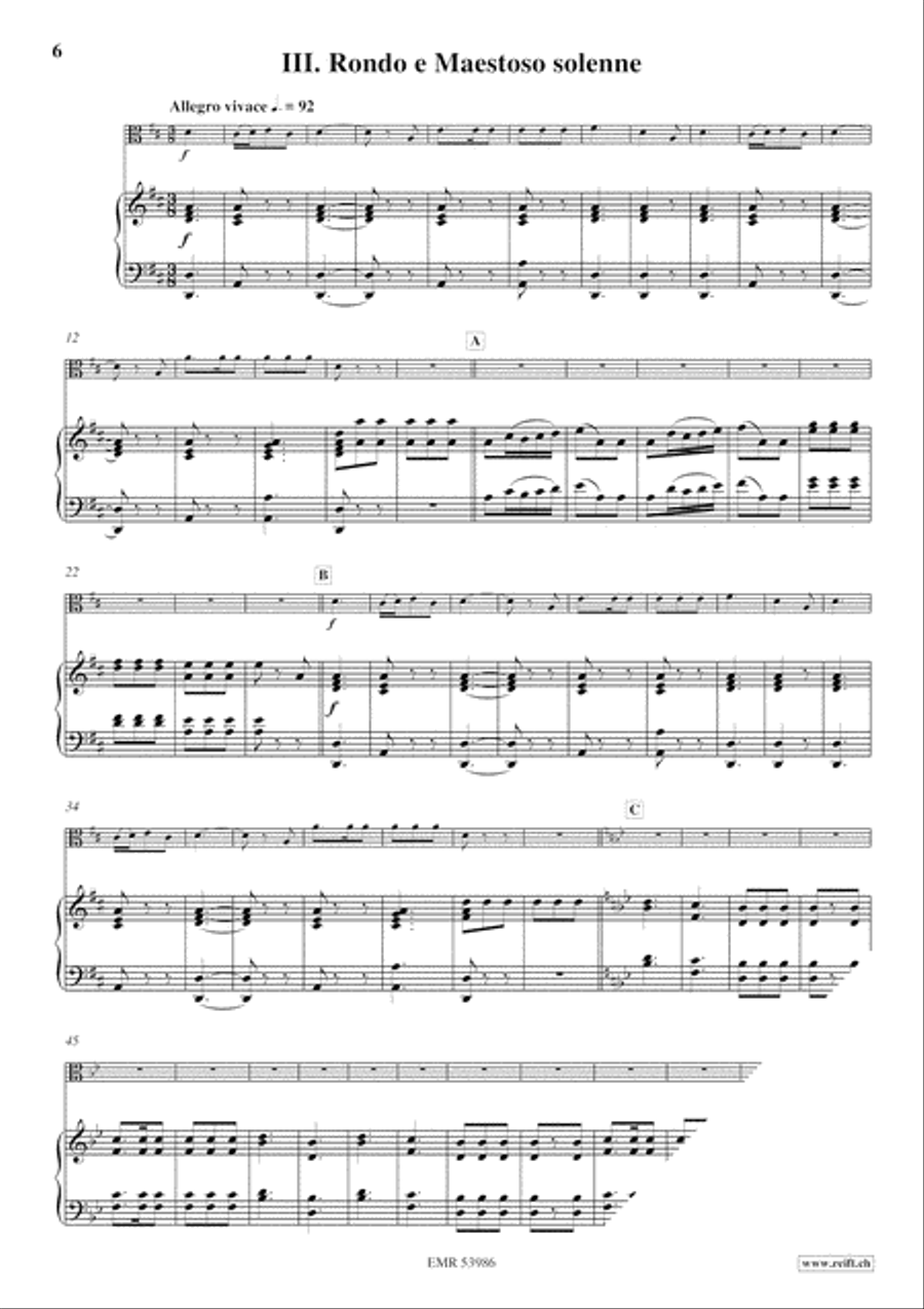 Sonata Solenne Viola scores gallery preview page 6