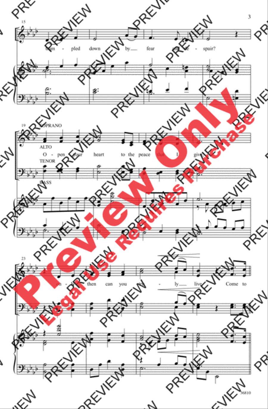Come to Me 4-Part scores gallery preview page 3