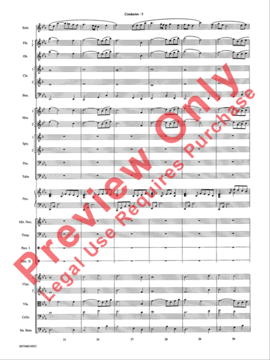 In a Gentle Rain (Movement II from the Willson Suite) Full Orchestra scores gallery preview page 8