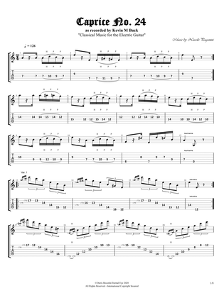 24 Caprices for Violin, Op. 1: No. 24 in A Minor (Arr. for Electric Guitar by Kevin M Buck)
