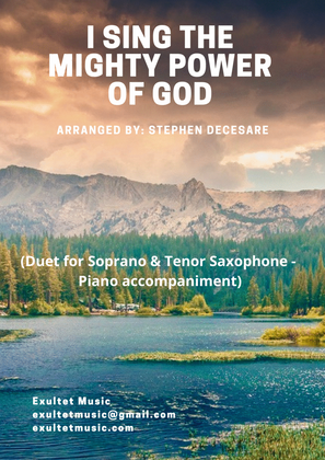 Book cover for I Sing The Mighty Power Of God (Duet for Soprano and Tenor Saxophone - Piano accompaniment)