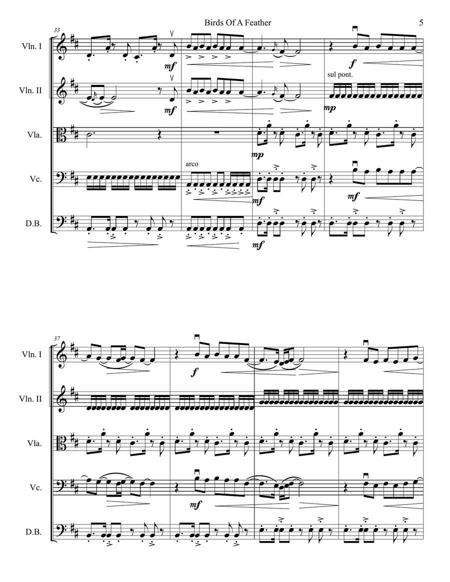 Birds Of A Feather - Score Only Chamber Music scores gallery preview page 6