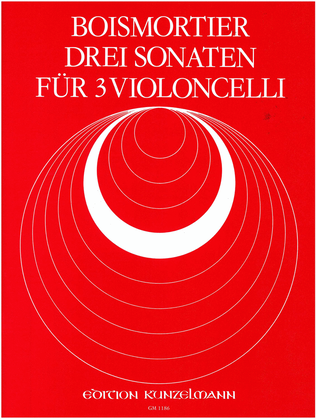 Book cover for 3 Sonatas for 3 celli