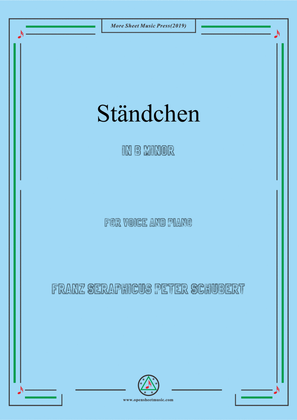 Book cover for Schubert-Ständchen,in b minor,for Voice&Piano