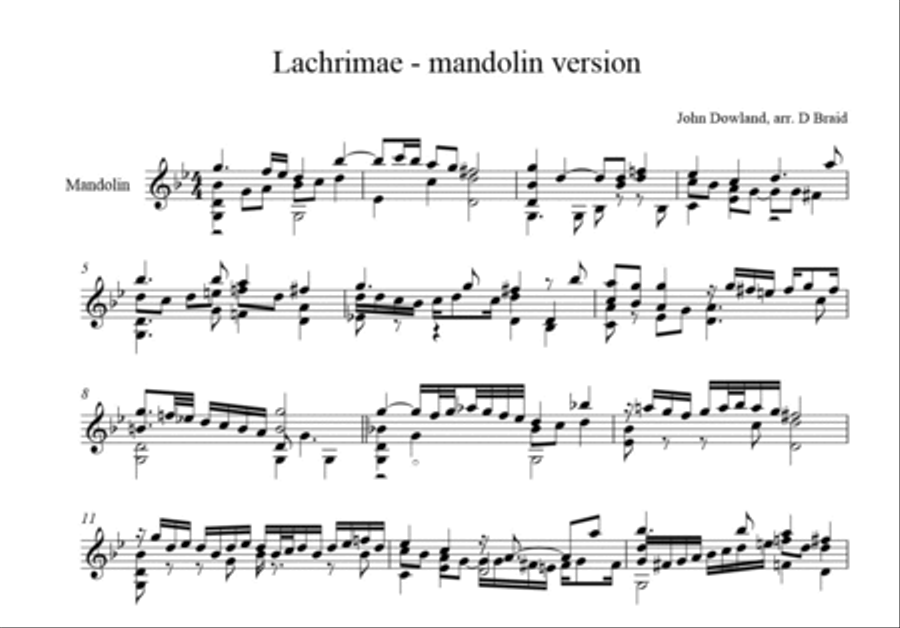 Lachrimae Mandolin scores gallery preview page 2