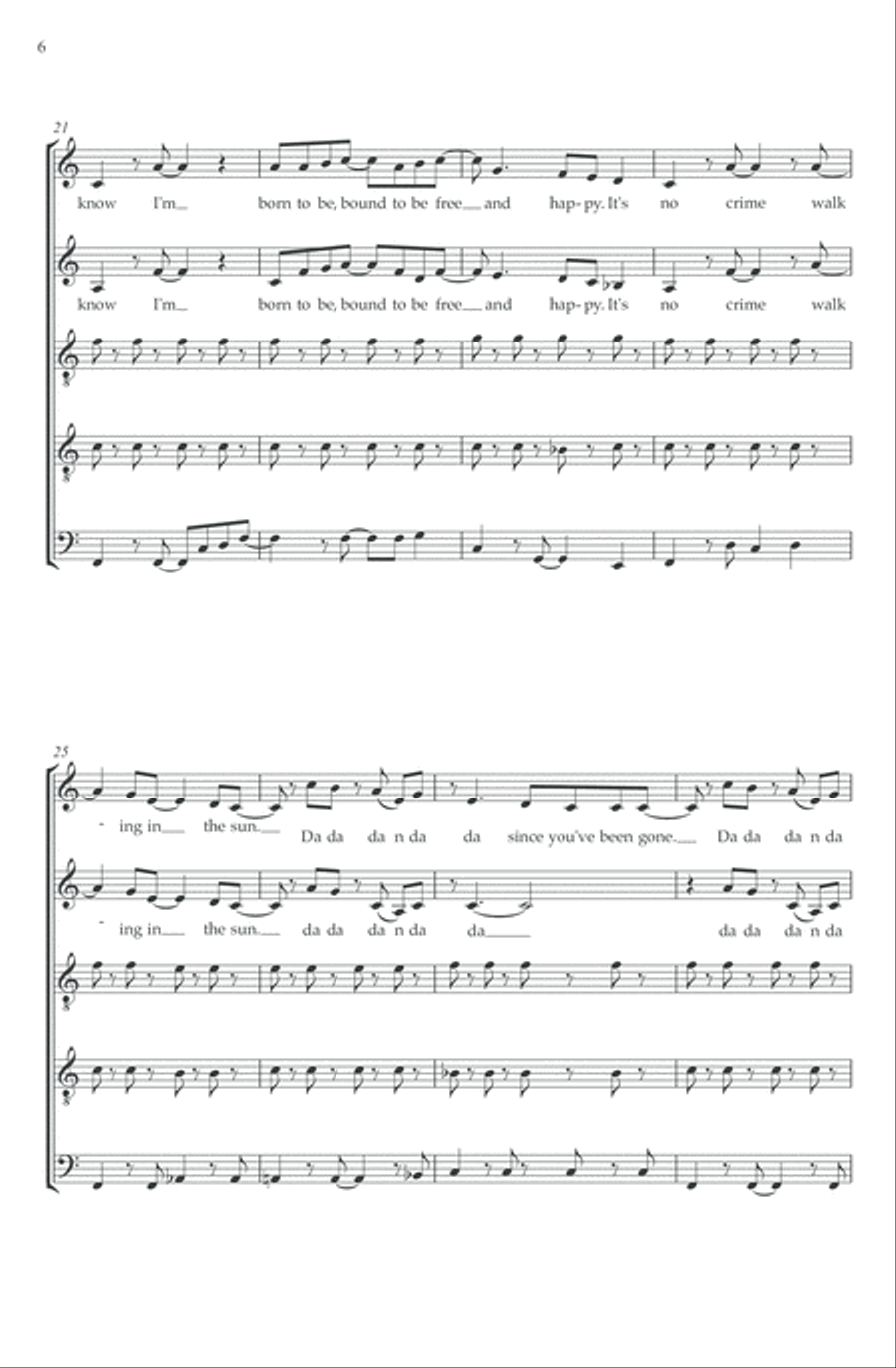 Since You've Been Gone Since You've Been Gone Choir scores gallery preview page 7