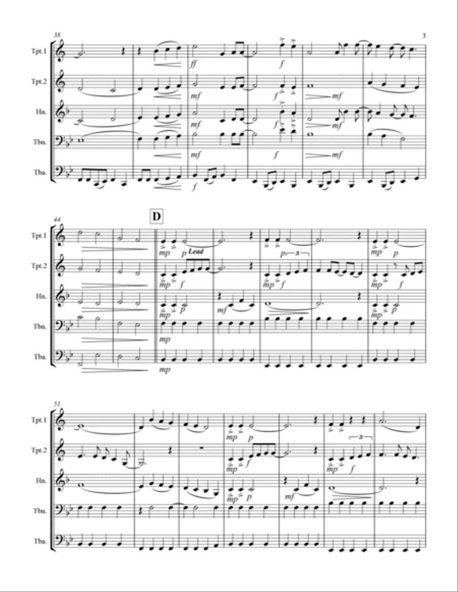 Sweet Caroline Brass Ensemble scores gallery preview page 4