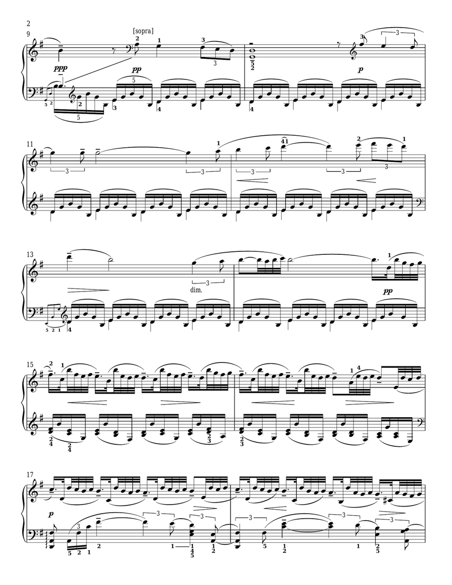 Prelude In G Major, Op. 32, No. 5 Piano Solo scores gallery preview page 2