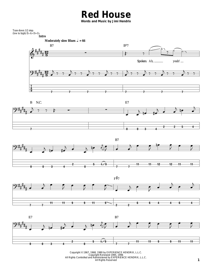 Red House Red House Acoustic Guitar scores gallery preview page 1
