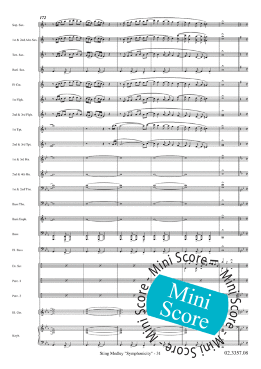 Sting Medley Fanfare Band scores gallery preview page 35