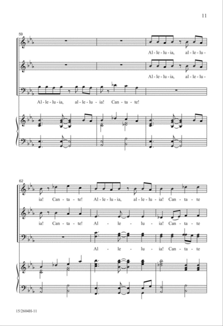 Cantate Hodie! (Sing Today) 4-Part scores gallery preview page 12
