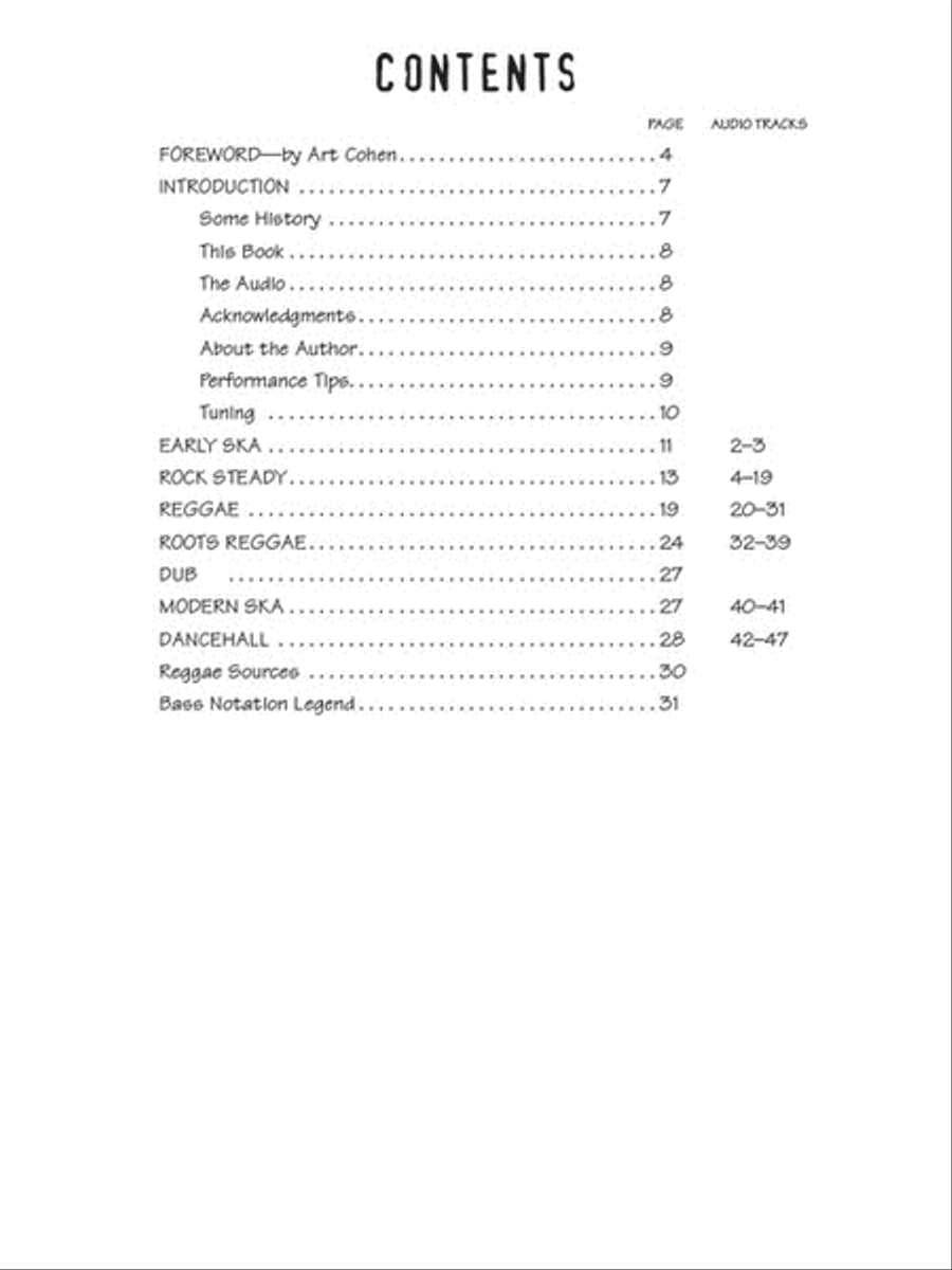 Reggae Bass Bass Guitar Tablature scores gallery preview page 2