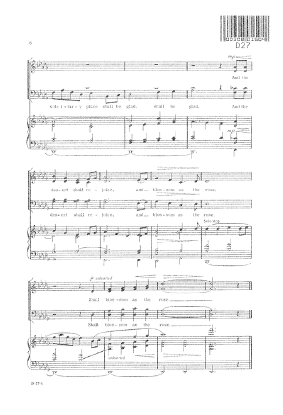 The Desert Shall Rejoice 4-Part scores gallery preview page 9