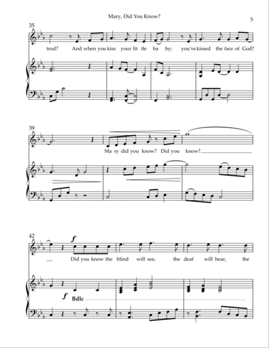 Mary, Did You Know? Harp scores gallery preview page 5