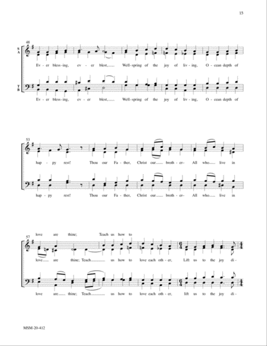 Joyful, Joyful, We Adore Thee 4-Part scores gallery preview page 6