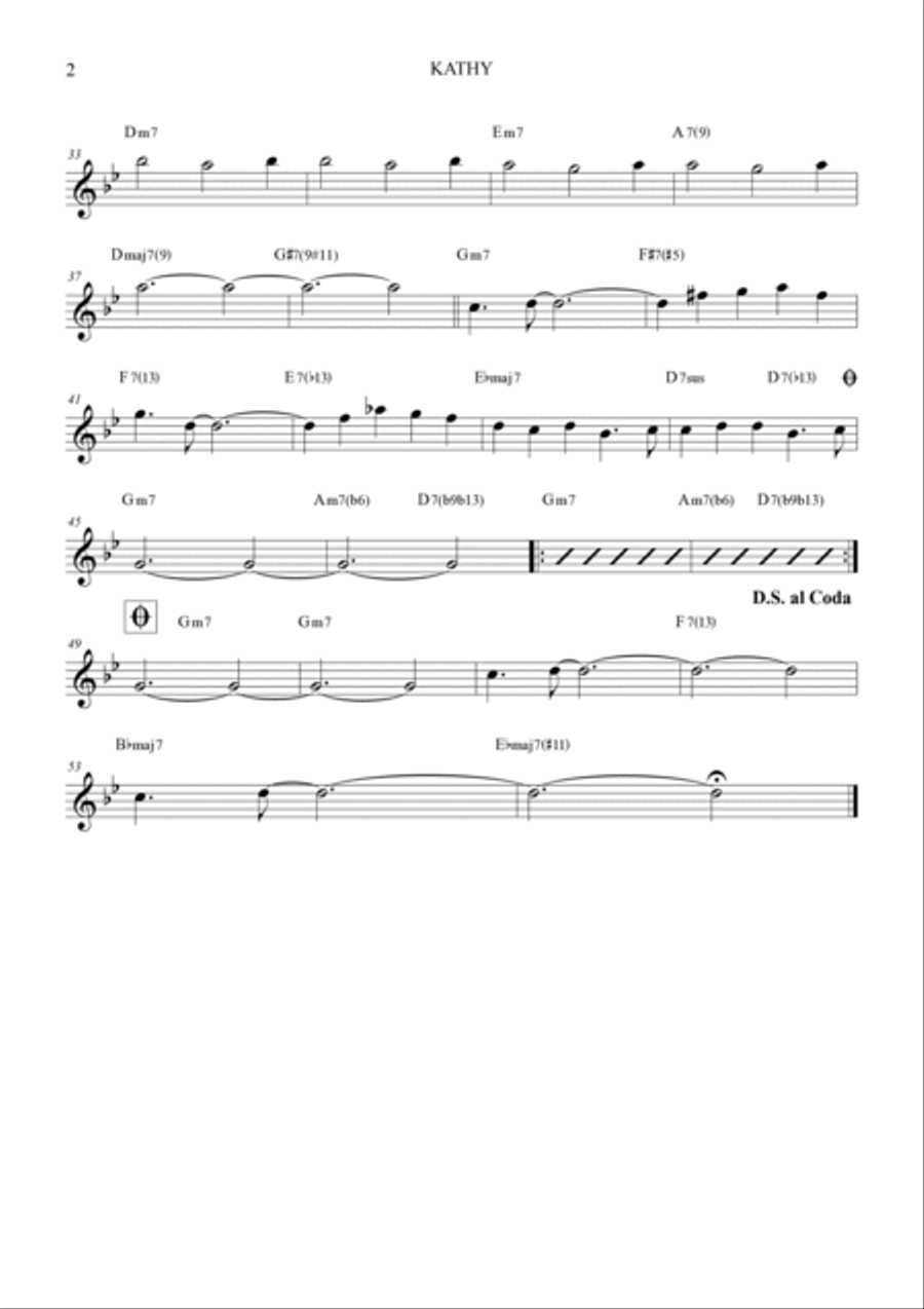 Kathy Alto Saxophone scores gallery preview page 2