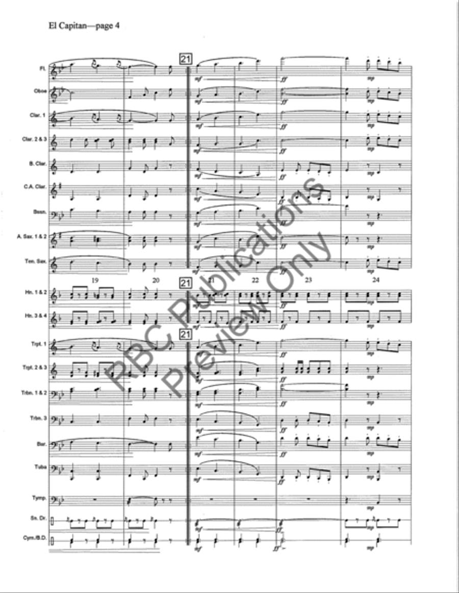 El Capitan Concert Band scores gallery preview page 7