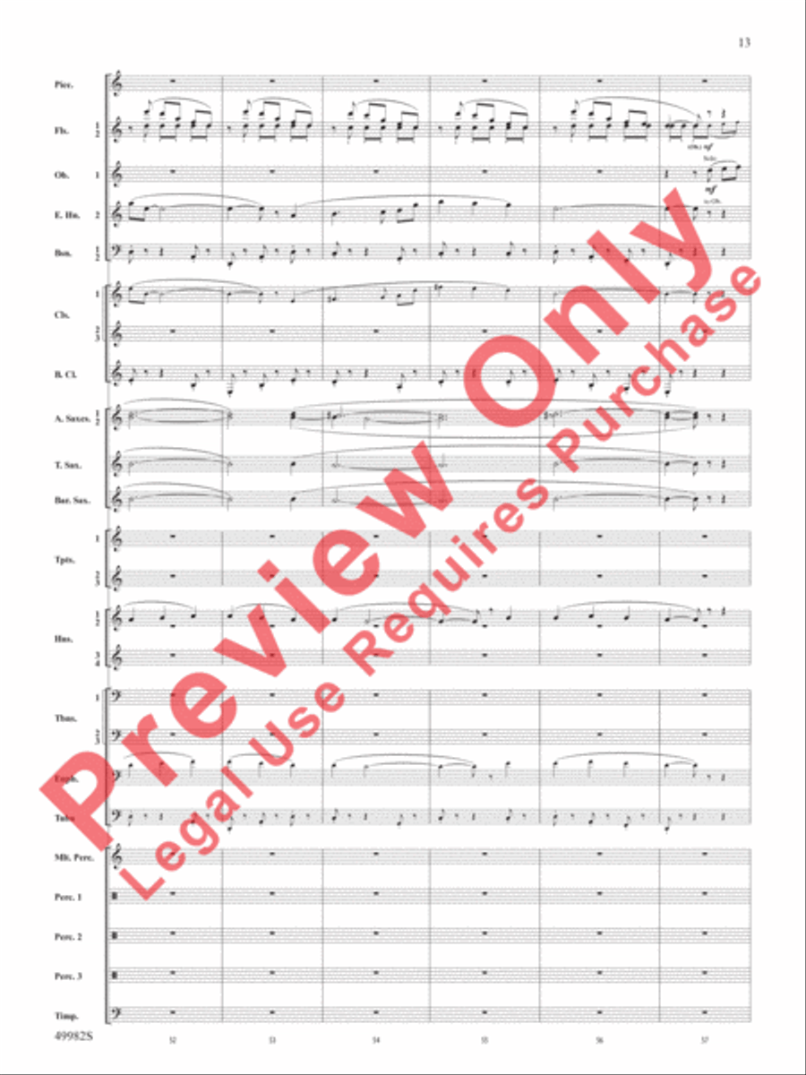 Midnight Ride Concert Band scores gallery preview page 14