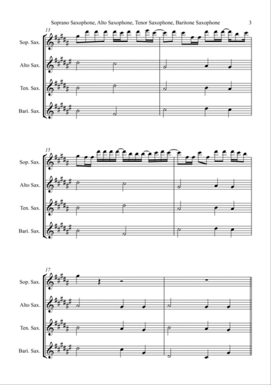 Good 4 U Saxophone Quartet scores gallery preview page 3