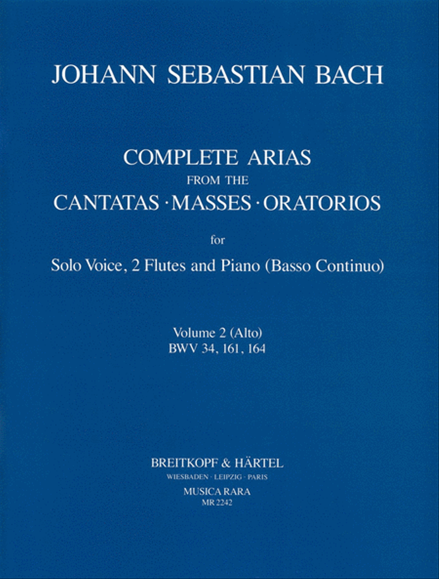 Complete Arias from the Cantatas, Masses, Oratorios Flute scores gallery preview page 1