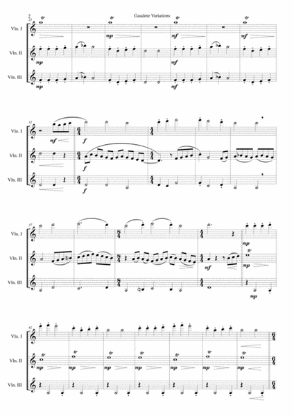 Gaudete Variations for violin trio image number null