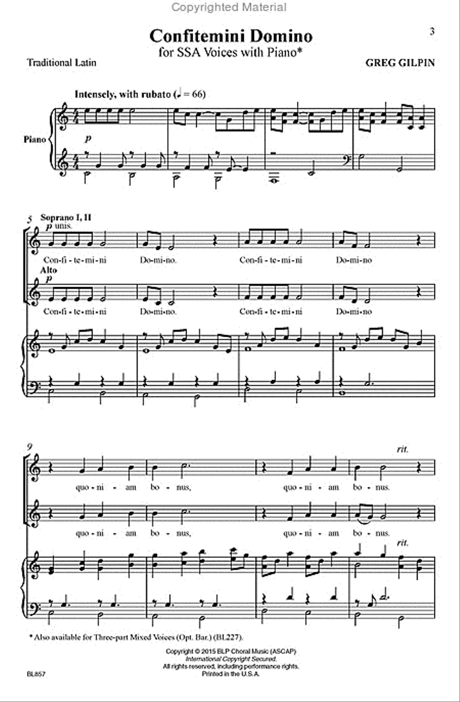 Confitemini Domino Confitemini Domino SSA scores gallery preview page 2