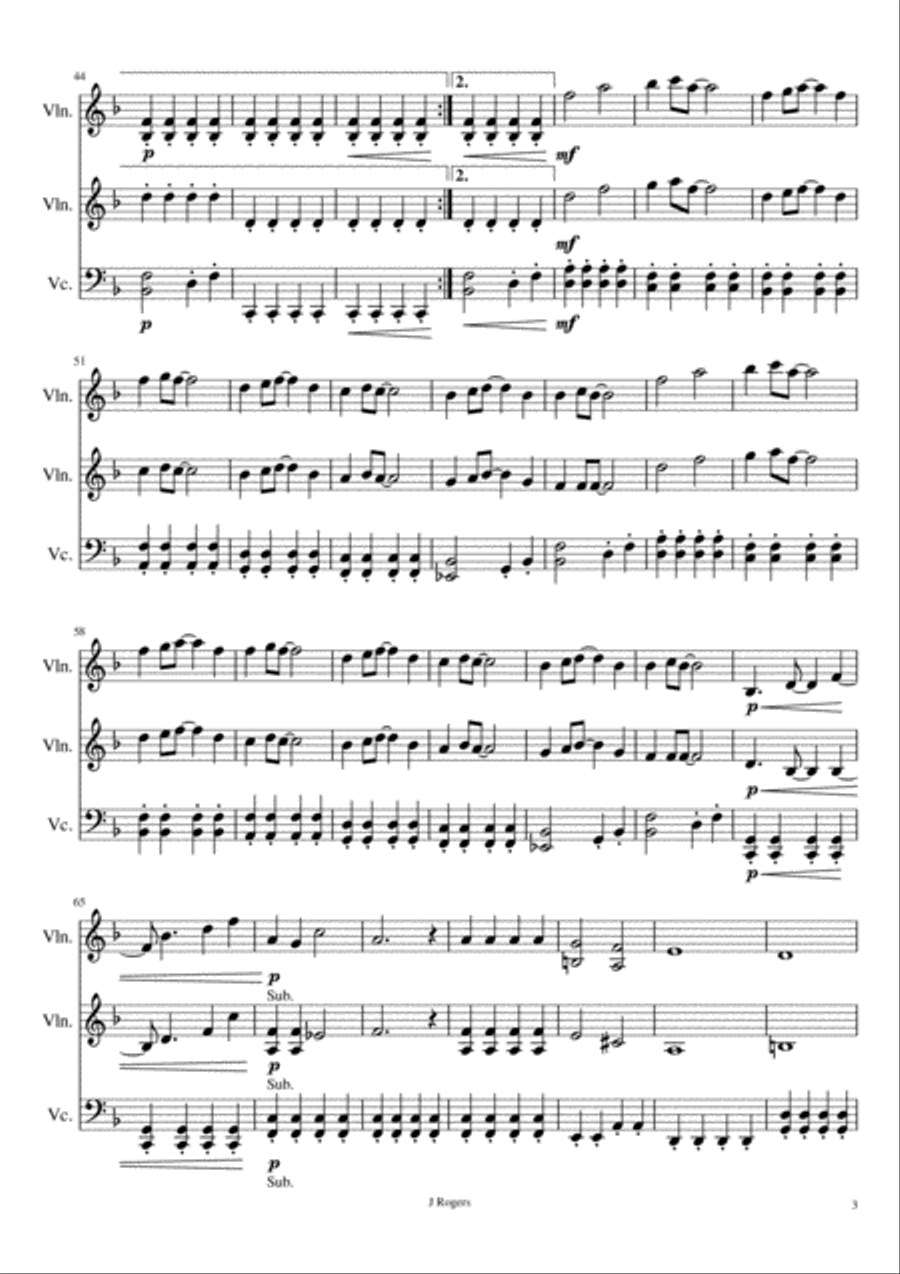 Mr. Blue Sky String Trio scores gallery preview page 3