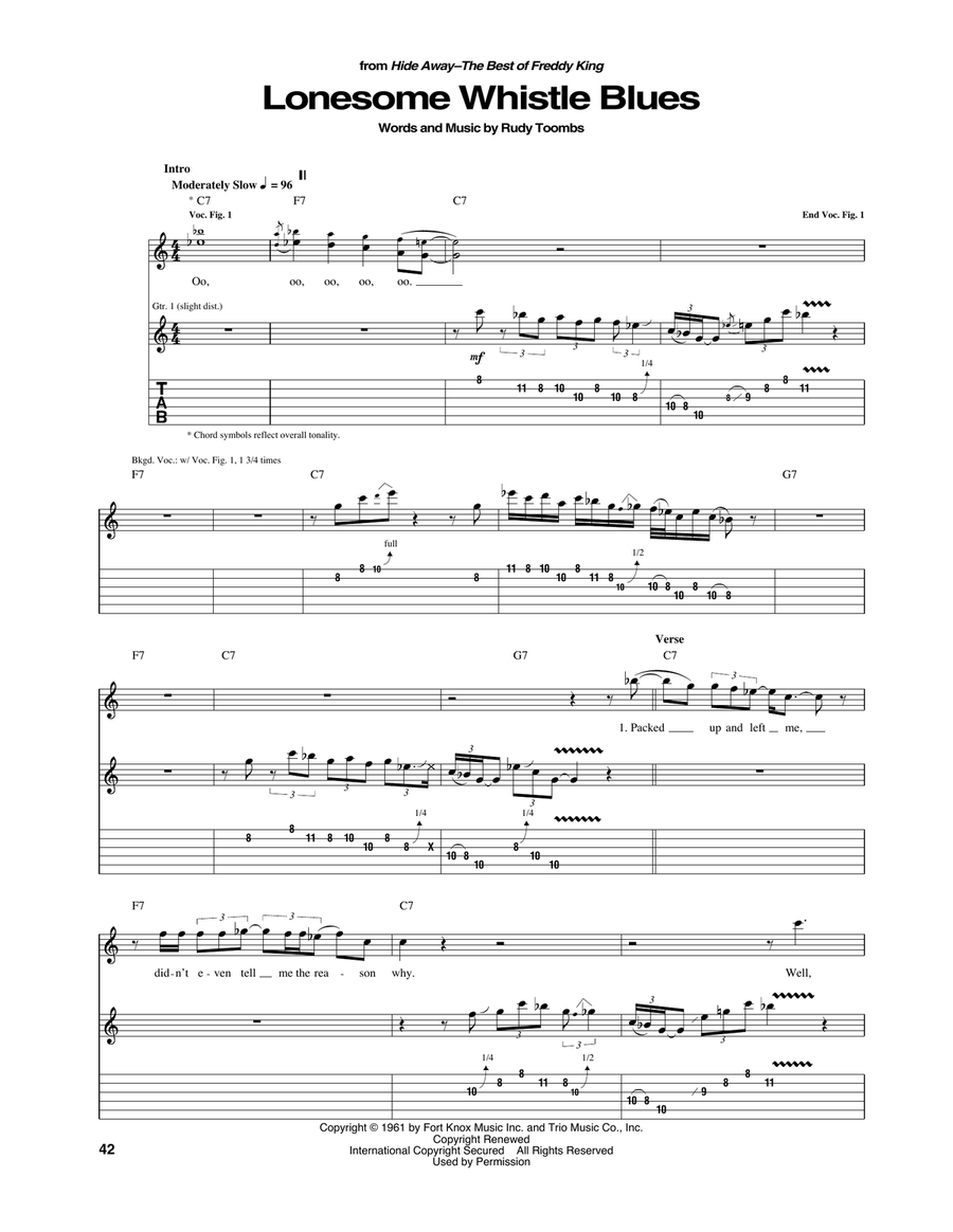 Lonesome Whistle Blues Acoustic Guitar scores gallery preview page 1