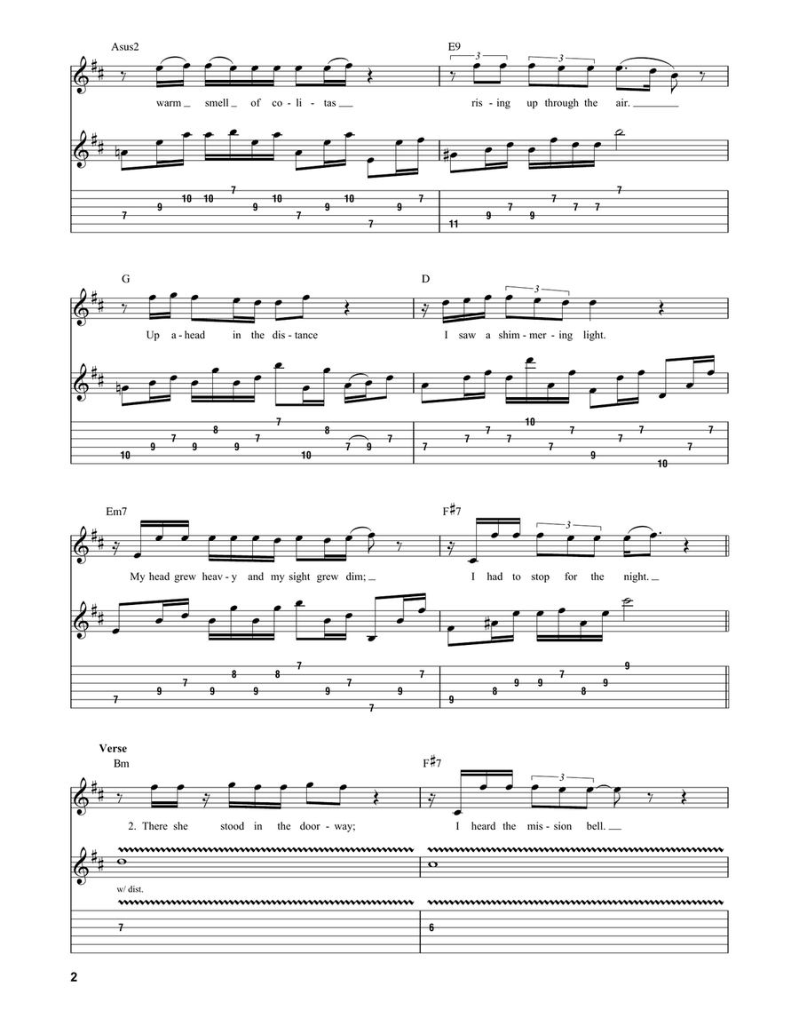 Hotel California Acoustic Guitar scores gallery preview page 2