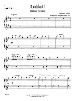 Book cover for Roundabout 1 - Piano Trio (1 Piano, 6 Hands)