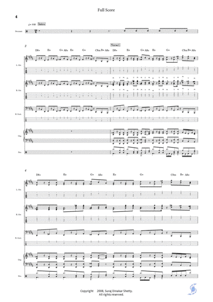 Burden Of Lives Full Score: Band & Parts