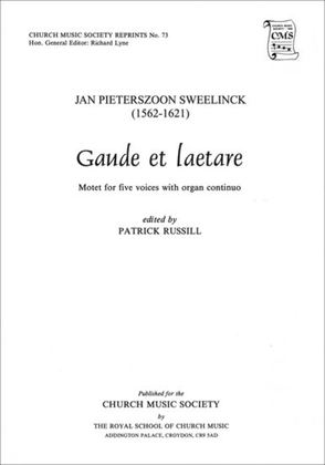 Book cover for Gaude et laetare