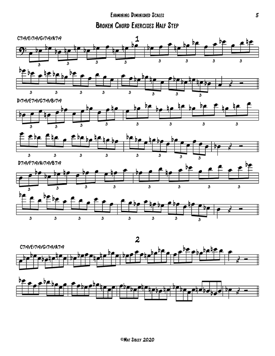 Exercises for Developing Jazz Improvisation Vol II Bass Clef Version Large Ensemble scores gallery preview page 6
