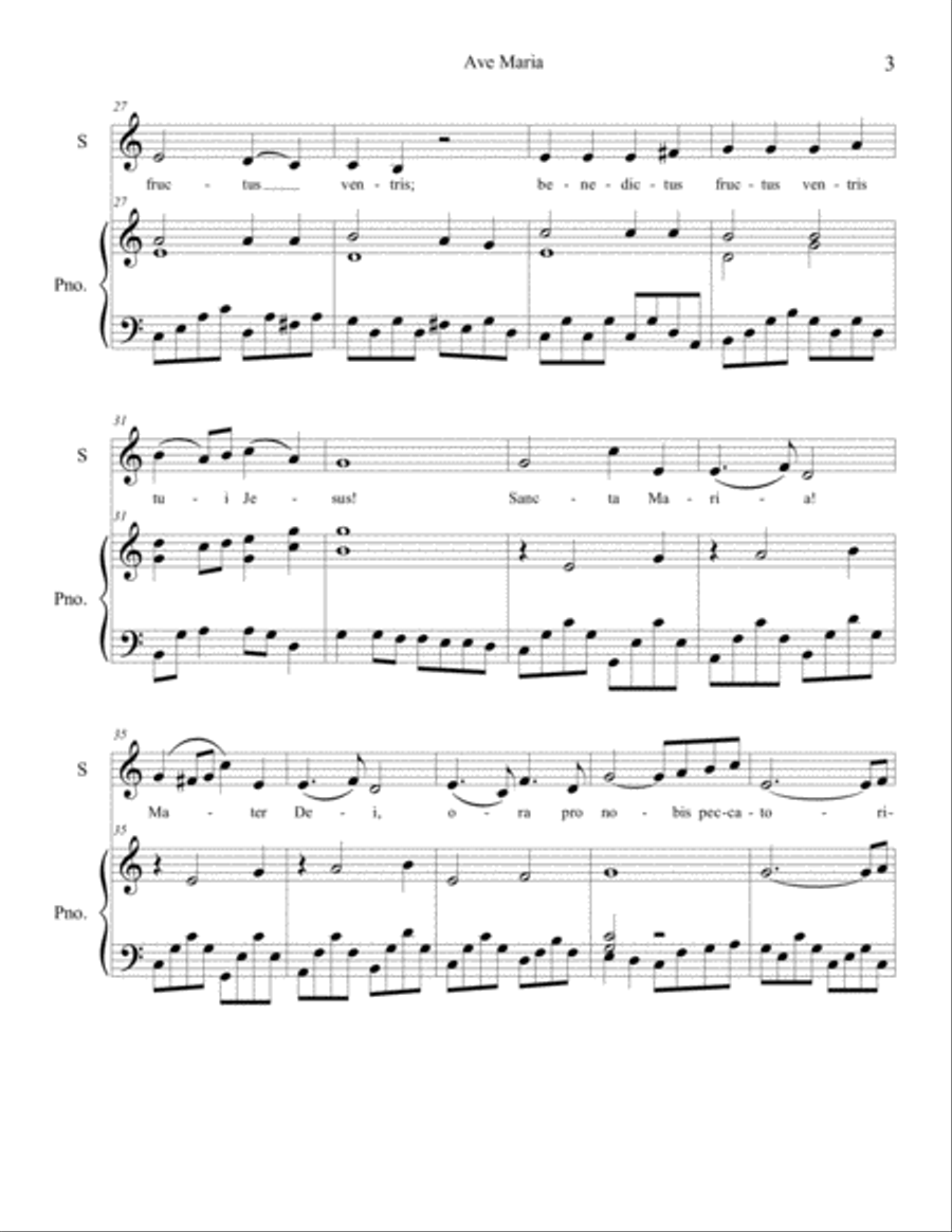 Ave Maria Voice scores gallery preview page 3