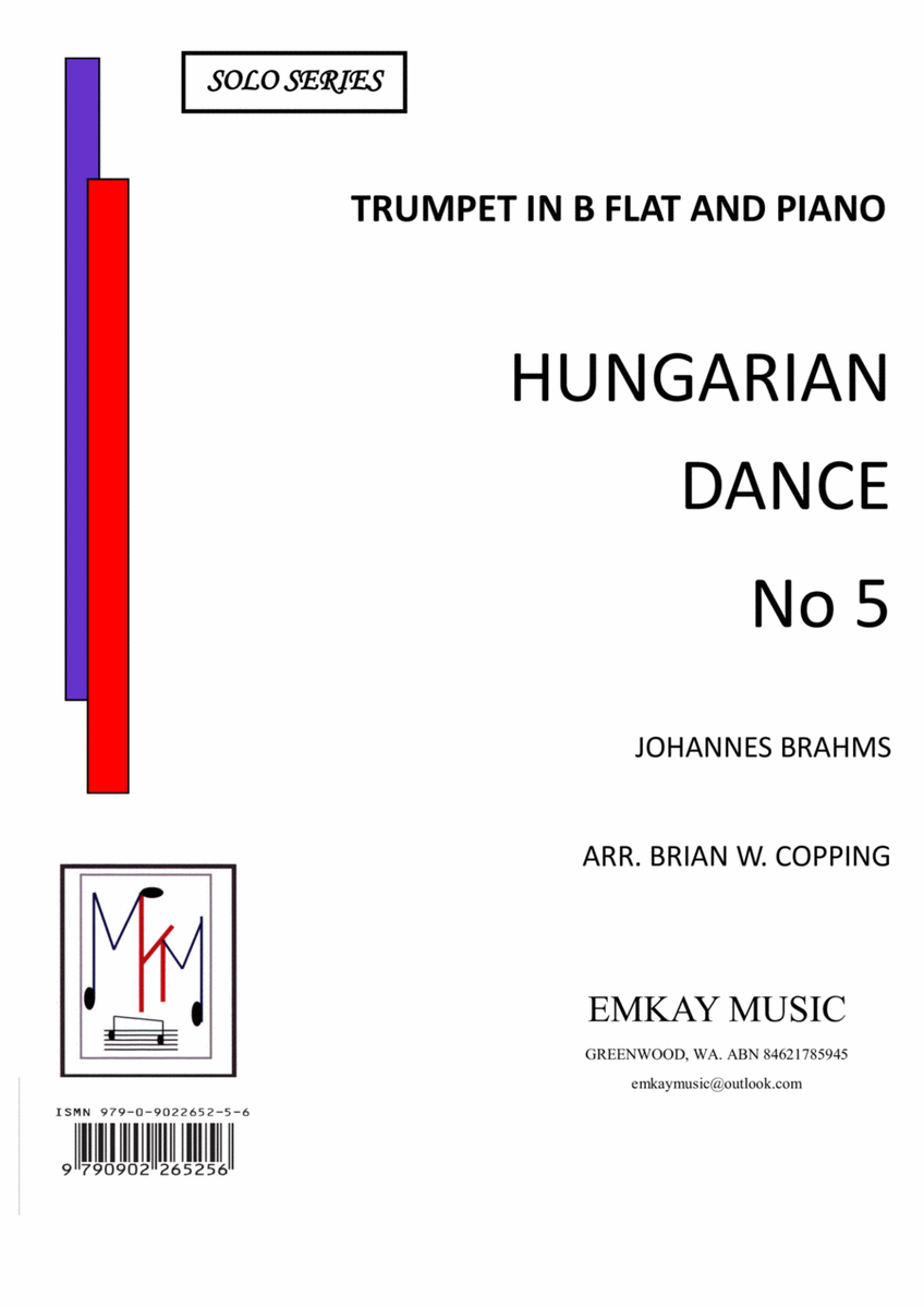HUNGARIAN DANCE NO5 – TRUMPET & PIANO image number null