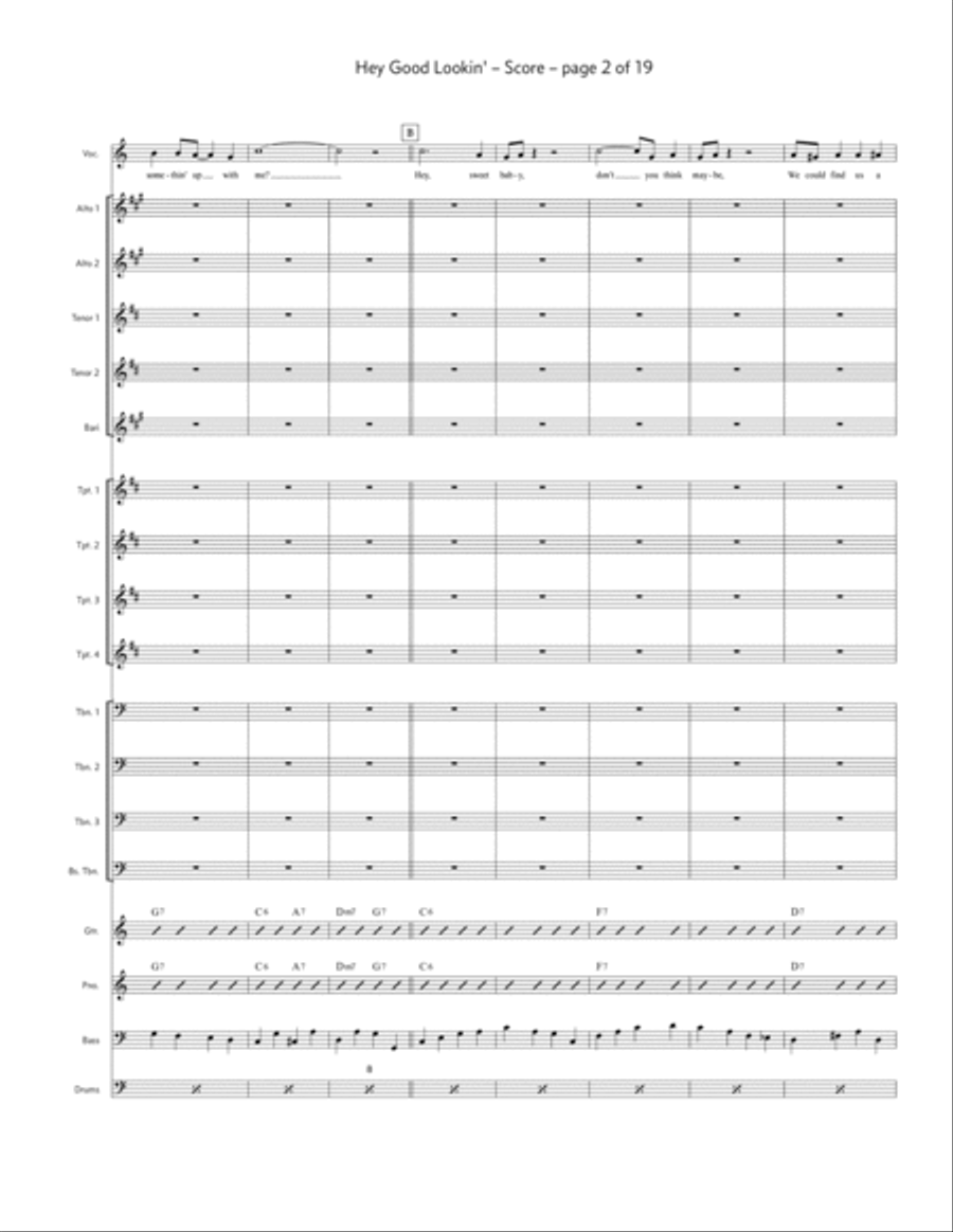Hey, Good Lookin' Jazz Ensemble scores gallery preview page 2
