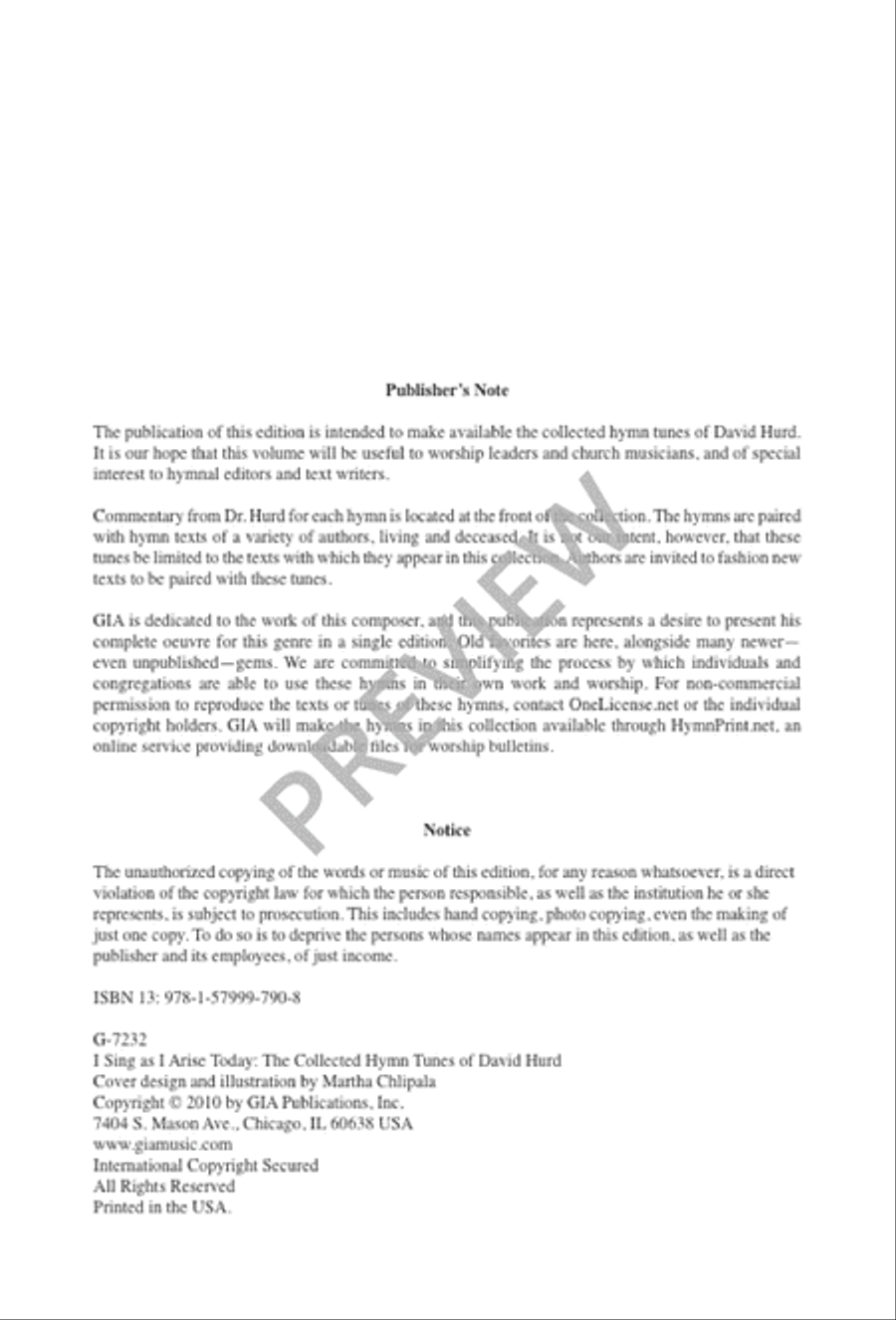 I Sing As I Arise Today Piano scores gallery preview page 4